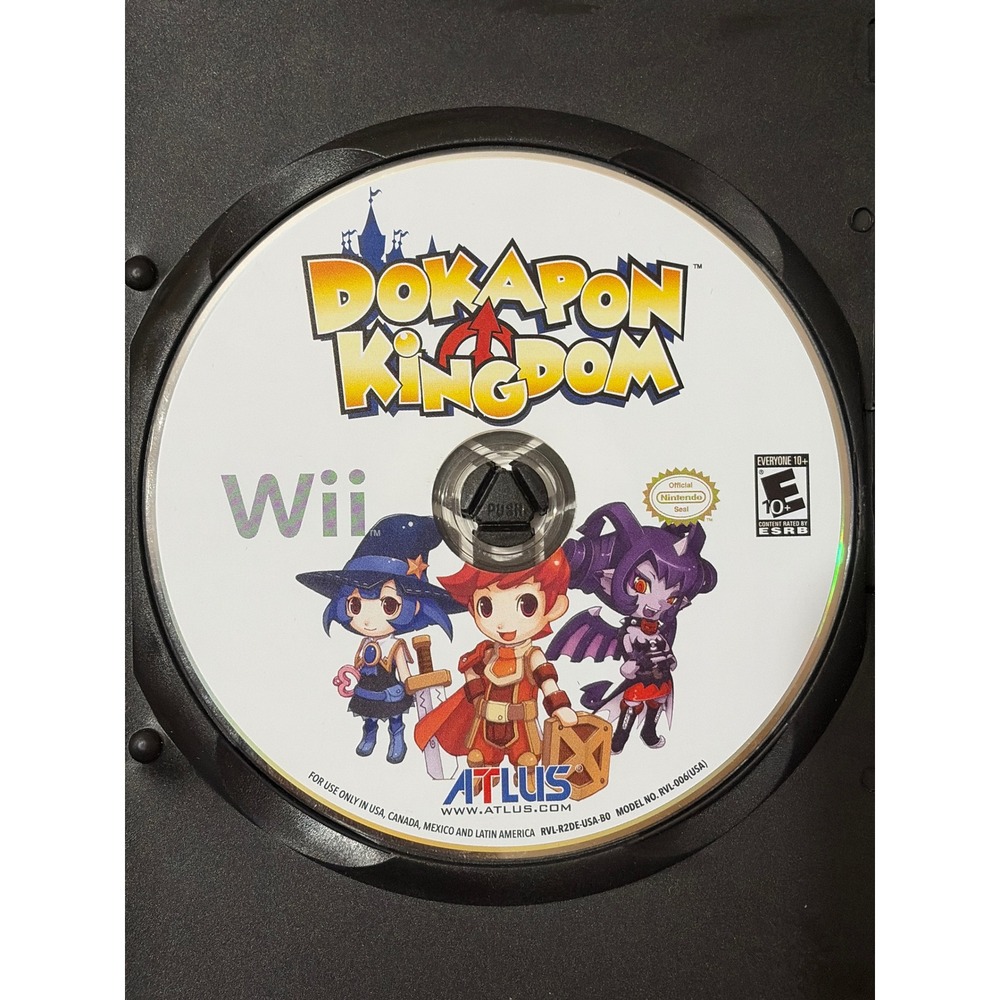 Dokapon Kingdom Nintendo Wii Atlus 2008 RPG Board Game RVL-R2DE-USA-B0 Disc Only